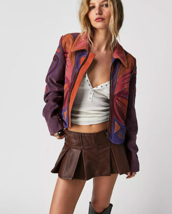 Multicolours Leather Jacket