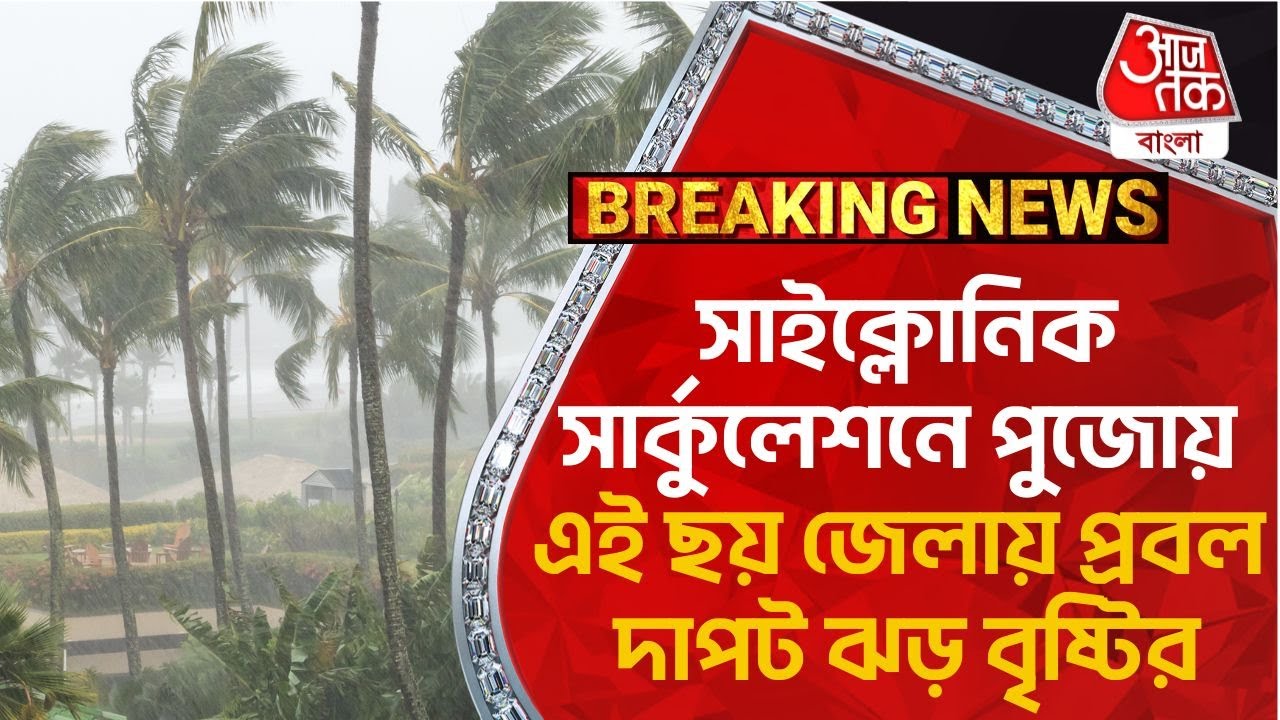 Breaking: সাইক্লোনিক সার্কুলেশনে পুজোয় এই ছয় জেলায় প্রবল দাপট ঝড় বৃষ্টির   | Weather Update | Rain