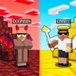 Devil vs Angel Bridge Survival Challenge in Minecraft..