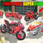 GTA 5 : Franklin & Shinchan Collecting RARE CHRISTMAS SUPERBIKES In GTA 5!