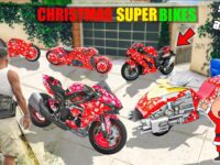 GTA 5 : Franklin & Shinchan Collecting RARE CHRISTMAS SUPERBIKES In GTA 5!