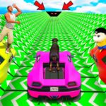 SHINCHAN AND FRANKLIN TRIED THE IMPOSSIBLE SPEED BOOSTER CORRIDOR PARKOUR CHALLENGE GTA 5