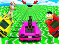 SHINCHAN AND FRANKLIN TRIED THE IMPOSSIBLE SPEED BOOSTER CORRIDOR PARKOUR CHALLENGE GTA 5