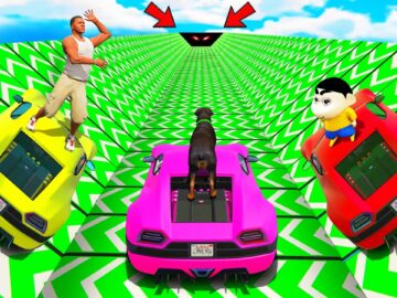 SHINCHAN AND FRANKLIN TRIED THE IMPOSSIBLE SPEED BOOSTER CORRIDOR PARKOUR CHALLENGE GTA 5