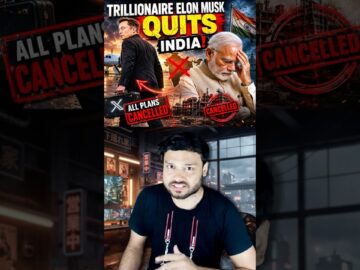 $1 Trillion RICH Elon Musk SUDDENLY QUITS India! No Tesla Factory Plans in India Now #shorts