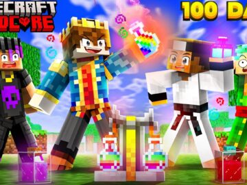 100 Days But You Can CRAFT SUPER OP POTION In Hardcore Minecraft 😱