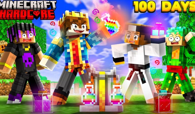 100 Days But You Can CRAFT SUPER OP POTION In Hardcore Minecraft 😱