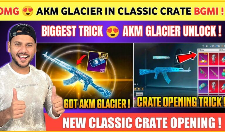 FINALLY 🤩 AKM GLACIER UNLOCK | Akm Glacier Crate Opening | How to Get Akm Glacier Skin in Bgmi
