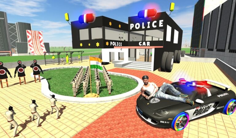 FRANKLIN CHANGE HOUSE TO Police Car || Indian Bikes Driving 3d || Franklin