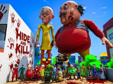 FRANKLIN PLAY HIDE AND KILL WITH MOTU PATLU FRIENDS IN INDIAN BIKES DRIVING 3D #indianbikedriving3d