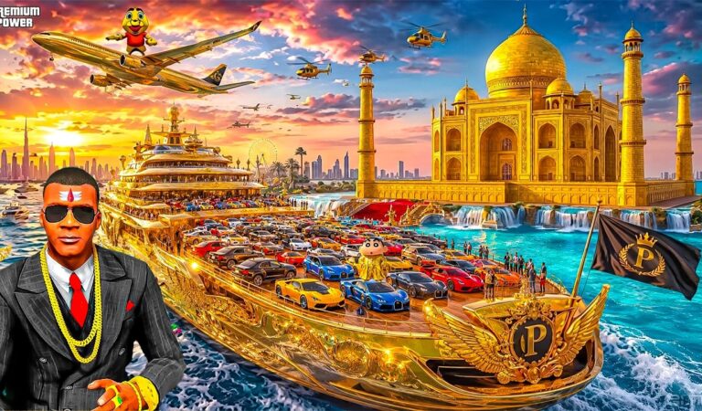 FRANKLIN’S Become BILLIONAIRE!!! Diamond & Gold Life in GTA 5 | GTA 5 Telugu Gameplay