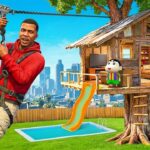Franklin And Shinchan Building A Tree House For The First Time Ever in GTA 5 ! | GTA 5 Malayalam |