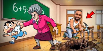 😱Franklin And Shinchan Escape Evil School in Indian Bike Driving 3D