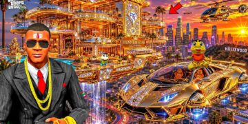 Franklin BILLIONAIRE! King of Golden Luxury Mansion in GTA 5 in Telugu | SHINCHAN and CHOP