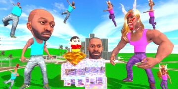 Franklin Fight With Pink Lady Monster Franklin To Save His Diamond House In Indian Bike Driving 3D: