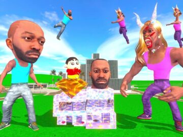 Franklin Fight With Pink Lady Monster Franklin To Save His Diamond House In Indian Bike Driving 3D: