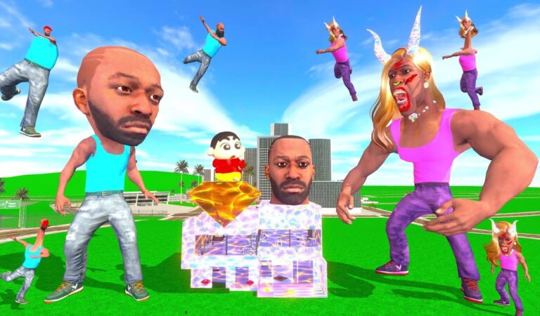 Franklin Fight With Pink Lady Monster Franklin To Save His Diamond House In Indian Bike Driving 3D: