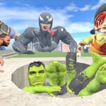 Franklin Found Missing Hulk Body Parts Attacked by Venom Vs Squid Doll in Indian Bike Driving 3D