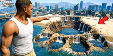 Franklin Found a NEW Giant Mysterious Footprint in GTA 5  | Dhanu Dino