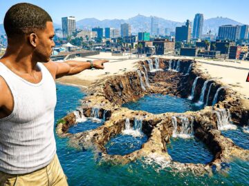 Franklin Found a NEW Giant Mysterious Footprint in GTA 5  | Dhanu Dino