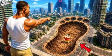 Franklin & Shinchan Find A Mysterious Footprint In GTA 5! | GTA 5 Bangla Gameplay