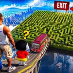 Franklin & Shinchan Survived The Biggest Maze Of Los Santos in GTA 5! | GTA 5 Telugu Gameplay