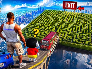 Franklin & Shinchan Survived The Biggest Maze Of Los Santos in GTA 5! | GTA 5 Telugu Gameplay