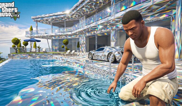 Franklin Touch Anything Turns Into DIAMOND ! (GTA 5 Mods)