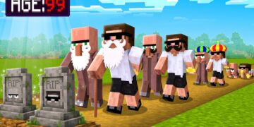 From Baby to Old Man in Minecraft..