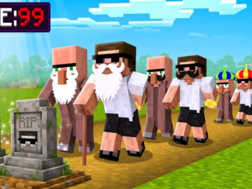 From Baby to Old Man in Minecraft..