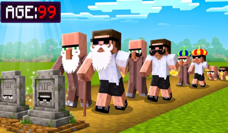 From Baby to Old Man in Minecraft..