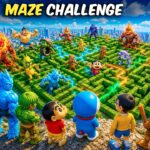 GTA 5: Rampage & Shinchan🤣 Maze Challenge 🤑😱 Full Fun #bommalu #gta5telugu #rampageboy #gta5