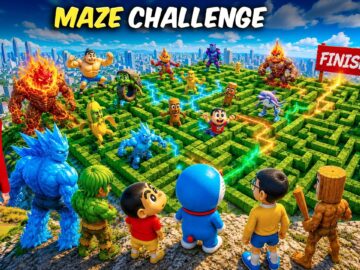 GTA 5: Rampage & Shinchan🤣 Maze Challenge 🤑😱 Full Fun #bommalu #gta5telugu #rampageboy #gta5