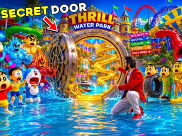 GTA 5: Rampage & Shinchan🤣 Secret Door In Water Park🎢Full Fun #bommalu #gta5telugu #rampageboy #gta5