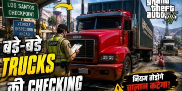 🚛 GTA 5 में बड़े-बड़े Trucks की Checking! कौन निकला Illegal?