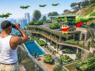 GTA V : Franklin And Shinchan House Raided By Army In GTA 5 Telugu |#gta5