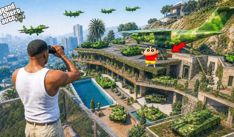 GTA V : Franklin And Shinchan House Raided By Army In GTA 5 Telugu |#gta5
