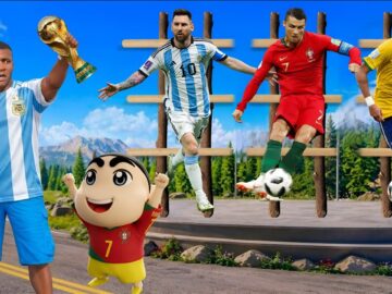 GTA5 | Franklin & Shinchan 🏆 Ronaldo vs Messi vs Neymar Fans! World Cup Celebration