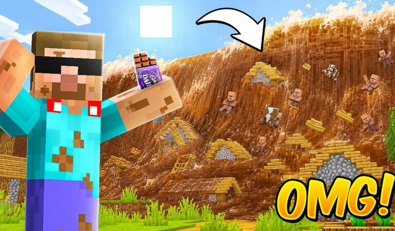 I Flooded My Entire World with Chocolate in Minecraft!