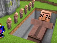 I Found a BURIED VILLAGER in a HOLE in Minecraft