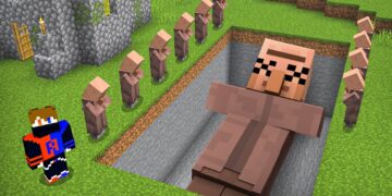 I Found a BURIED VILLAGER in a HOLE in Minecraft