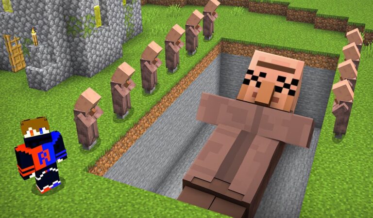 I Found a BURIED VILLAGER in a HOLE in Minecraft