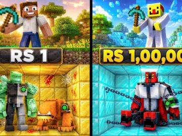 Minecraft, Rs1 vs Rs1,00,00,000 Rare Ben 10 Aliens Mining Challenge || Minecraft Mods