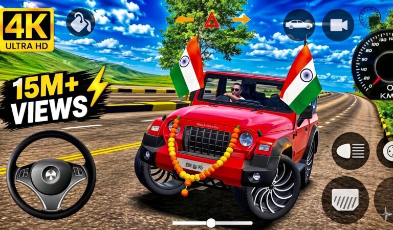 Modified Mahindra Thar 😈Games: Indian Red Thar (Gadi Wala Games)Car Game Android Game #2026