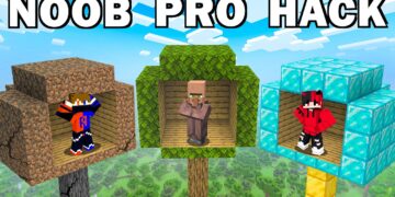 NOOB vs PRO vs HACKER TREE HOUSE in Minecraft