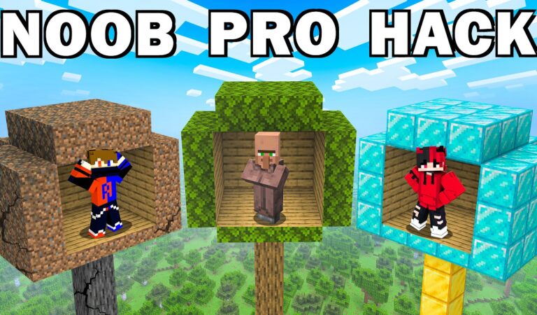 NOOB vs PRO vs HACKER TREE HOUSE in Minecraft