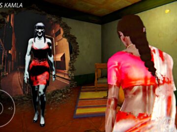 PLAYING AS KAMLA IN AKAI ONNA HORROR GAME || KAMLA VS SCARY AKAI ONNA