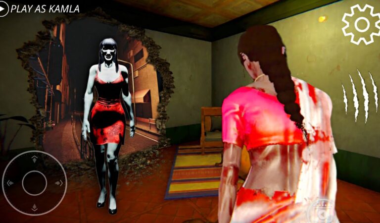 PLAYING AS KAMLA IN AKAI ONNA HORROR GAME || KAMLA VS SCARY AKAI ONNA