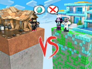 POOR CHUNK to MILLIONAIRE CHUNK Battle in Minecraft