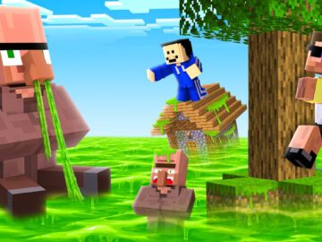 Survivng Doorbin's Nose Flood in Minecraft..